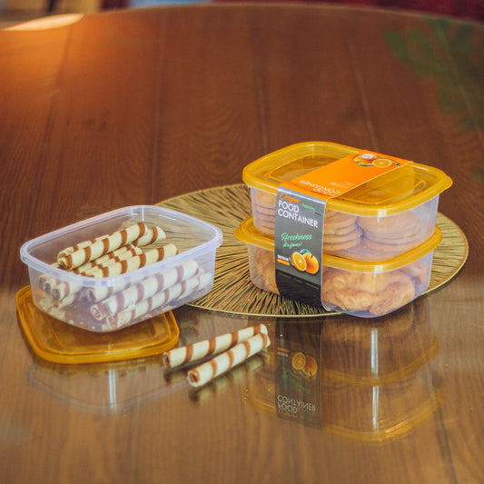 "Appollo Crisper Food Container 3-Piece Set (Medium) – Durable, Freshness-Sealing, Space-Saving Storage Solution!"